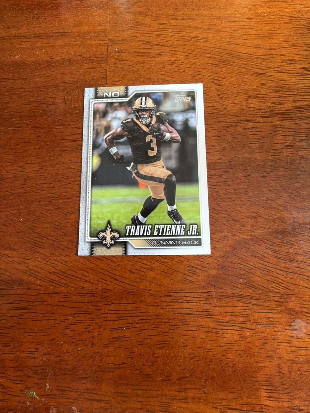 Travis Etienne Jr. New Orleans Saints Custom Topps Football Card